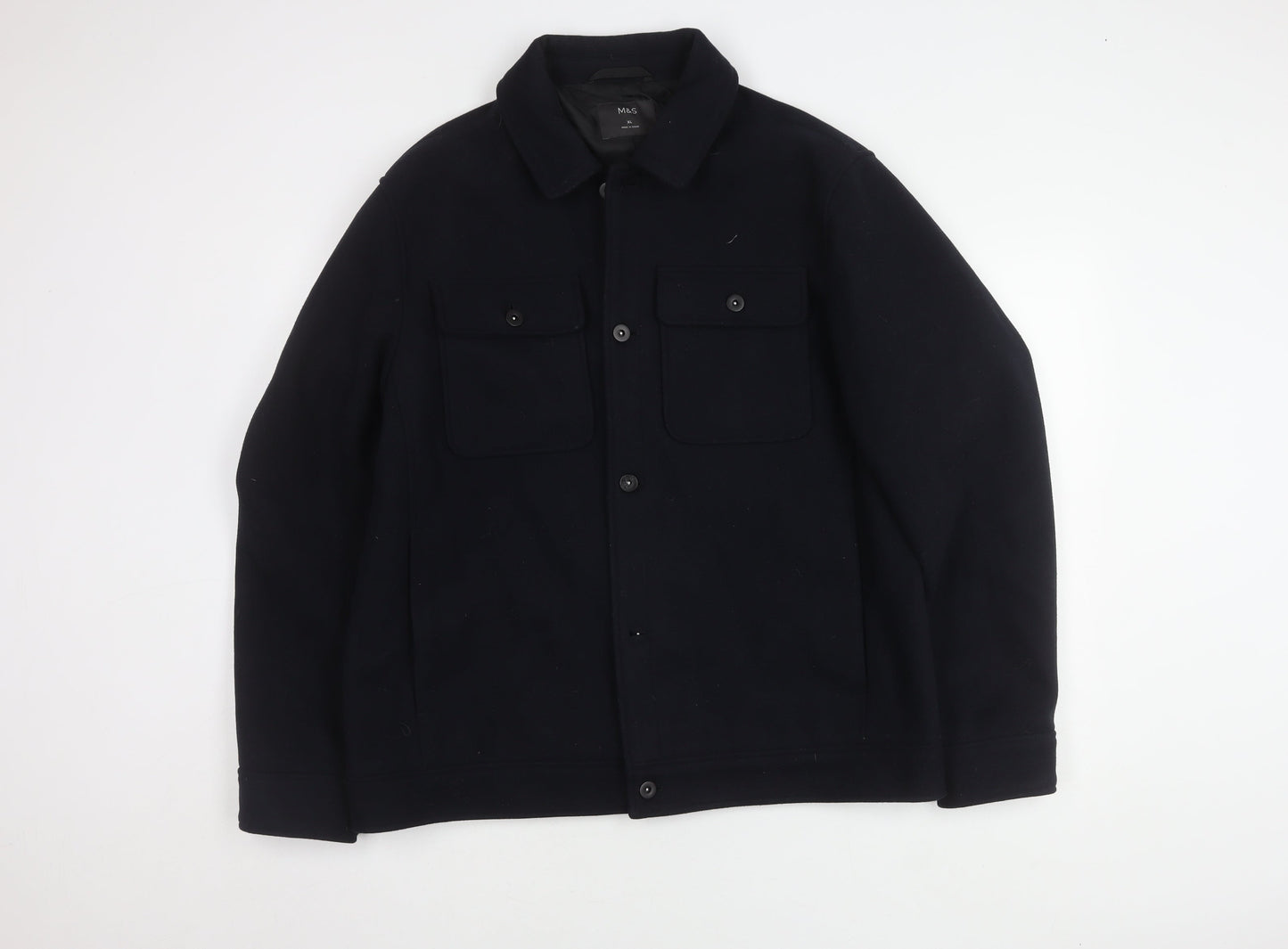 Mens UK Size XL Marks and Spencer Black Basic Jacket