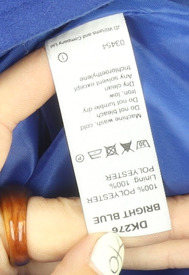 Julipa Women's Blue Pea Coat, Size 14, Buttoned