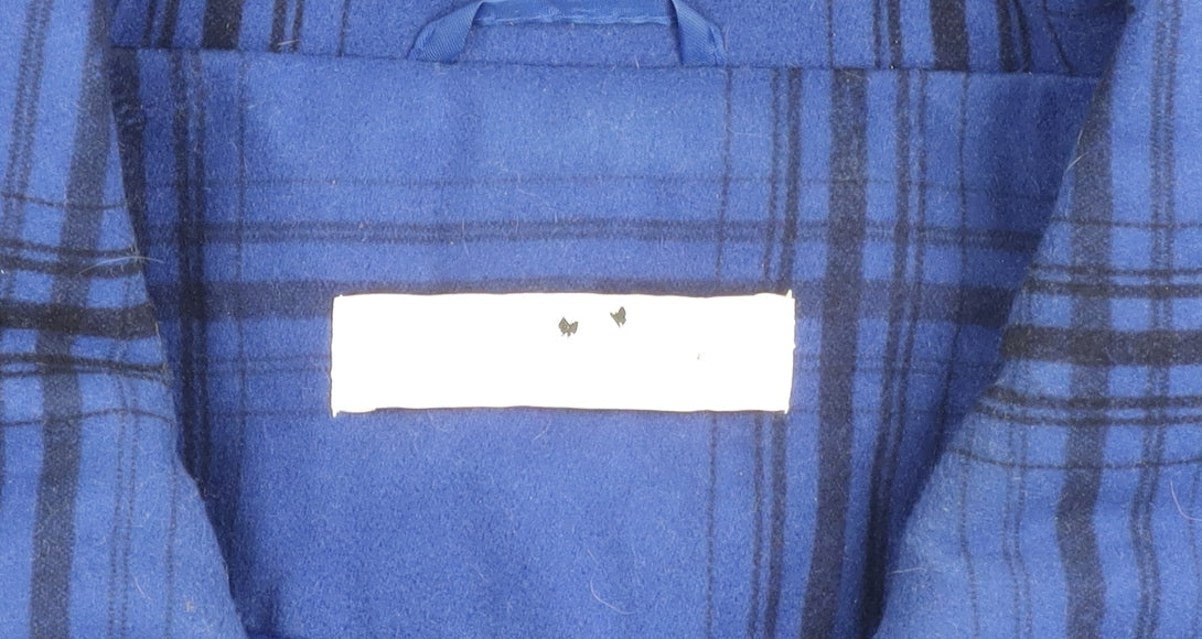 Julipa Women's Blue Pea Coat, Size 14, Buttoned