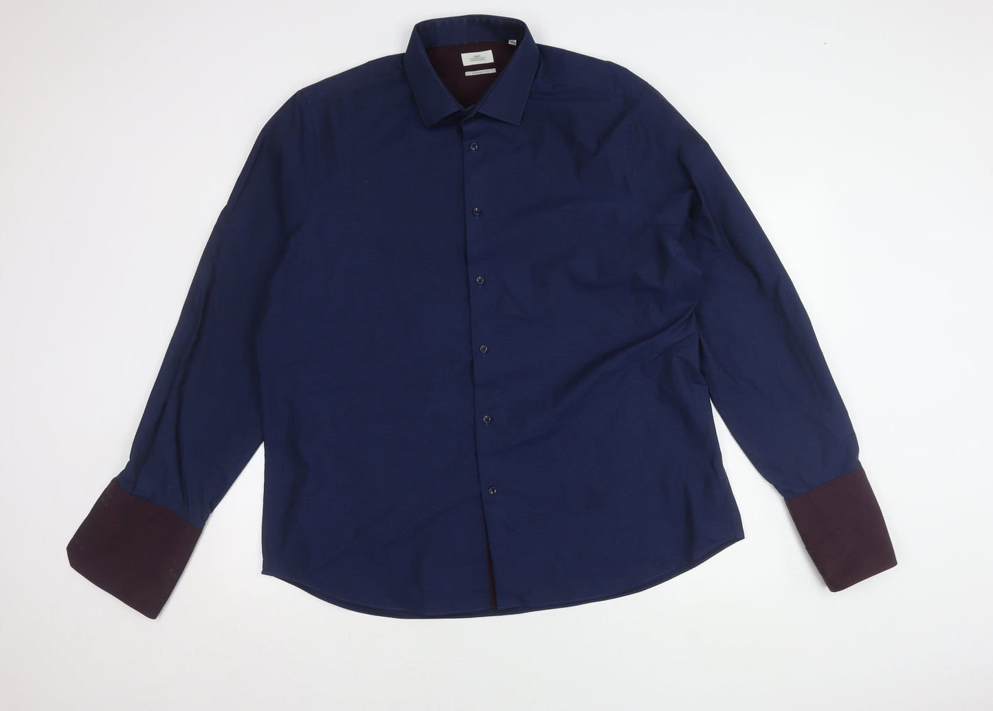 Mens UK Collar Size 18 NEXT Smart Blue  Dress Shirt