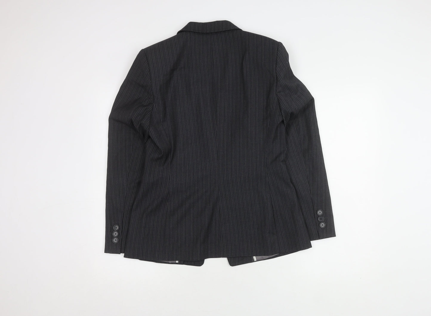 Marks and Spencer Women's Black Pinstripe Blazer Size 12