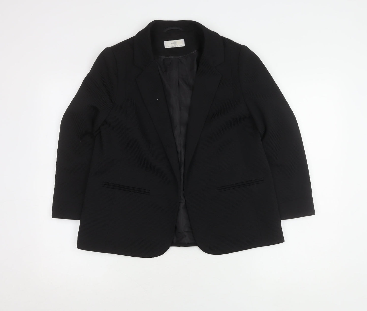 Wallis Women Black Petite Blazer UK 12 Business Jacket