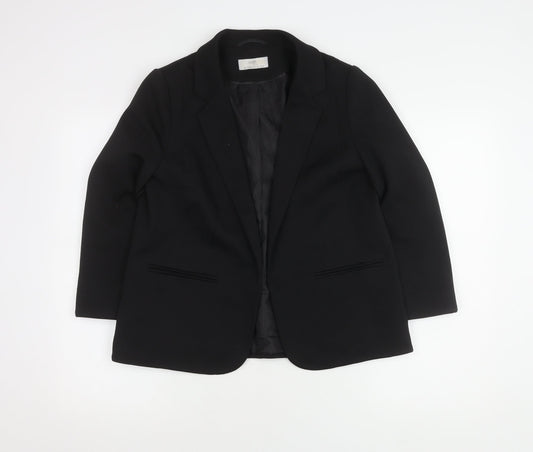 Wallis Women Black Petite Blazer UK 12 Business Jacket