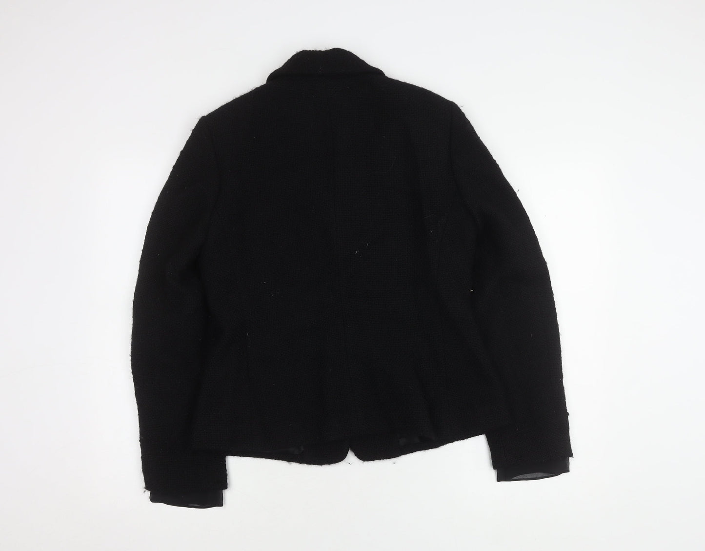 Banana Republic Women's Black Wool Bouclé Blazer Size 10