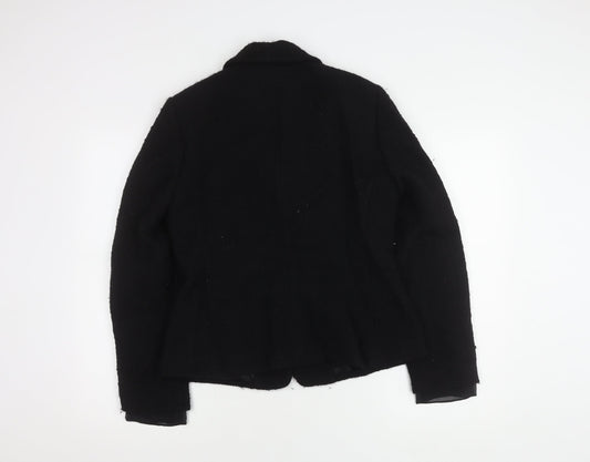 Banana Republic Women's Black Wool Bouclé Blazer Size 10