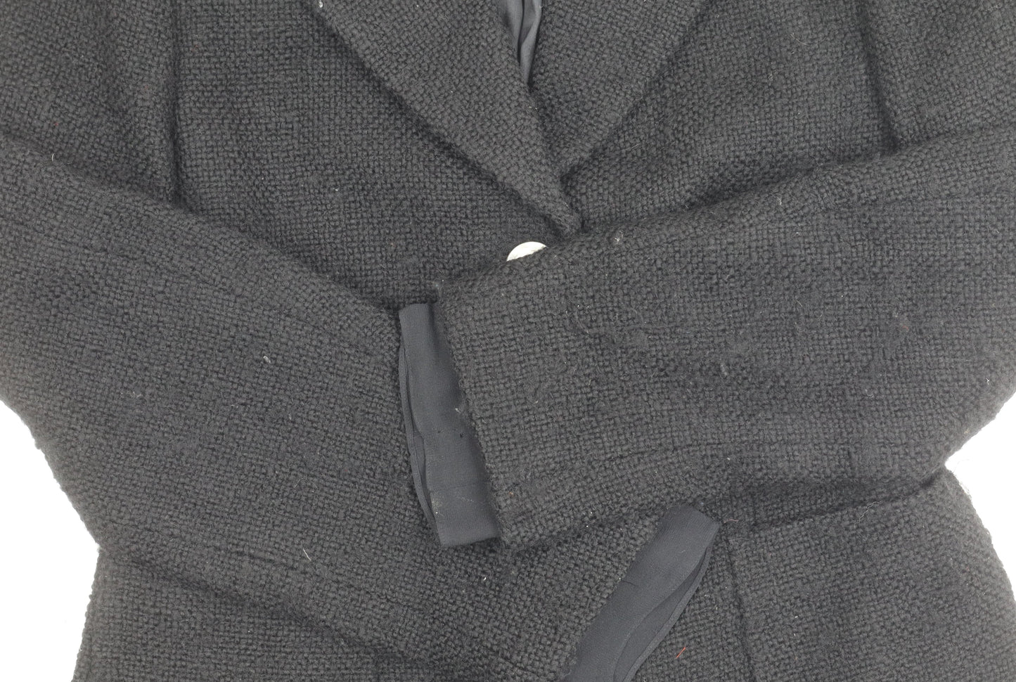 Banana Republic Women's Black Wool Bouclé Blazer Size 10