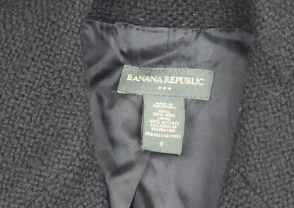 Banana Republic Women's Black Wool Bouclé Blazer Size 10