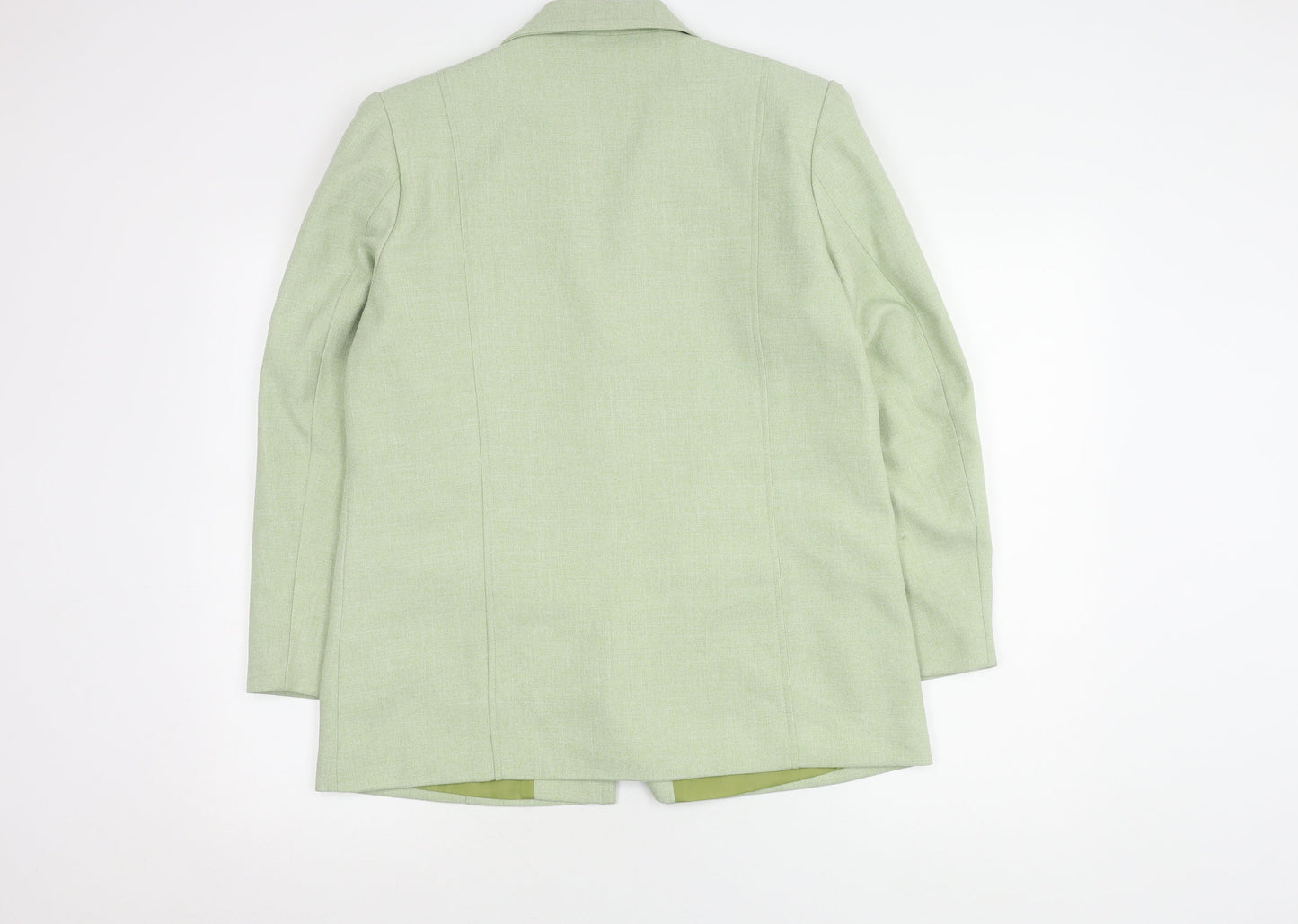 Daxon Women's Green Blazer Size 16 Long Notch Lapel