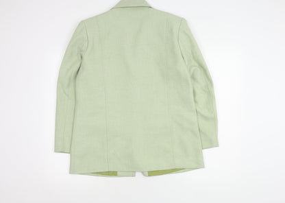 Daxon Women's Green Blazer Size 16 Long Notch Lapel