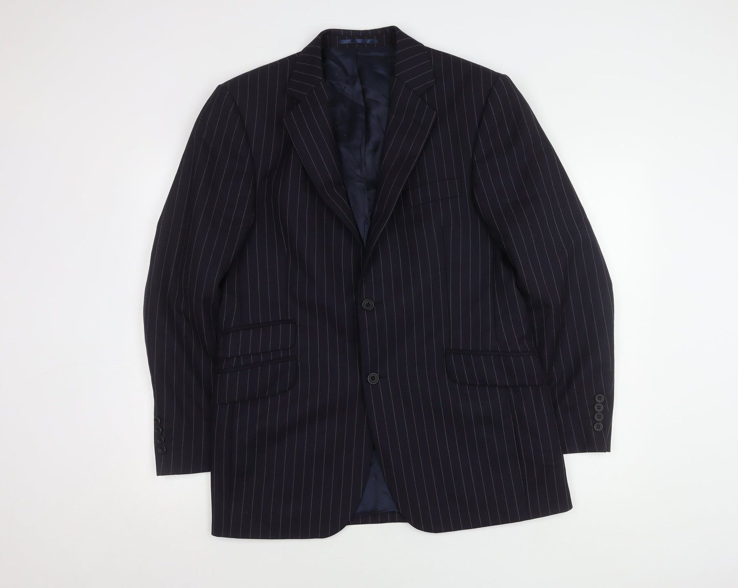 John Lewis Men's Blue Striped Blazer 40R Regular Fit