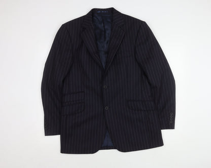 John Lewis Men's Blue Striped Blazer 40R Regular Fit