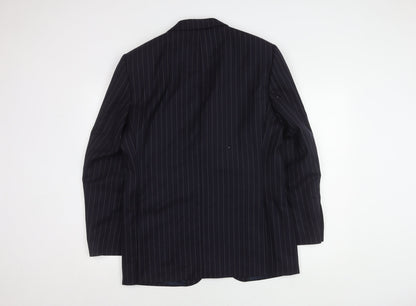 John Lewis Men's Blue Striped Blazer 40R Regular Fit