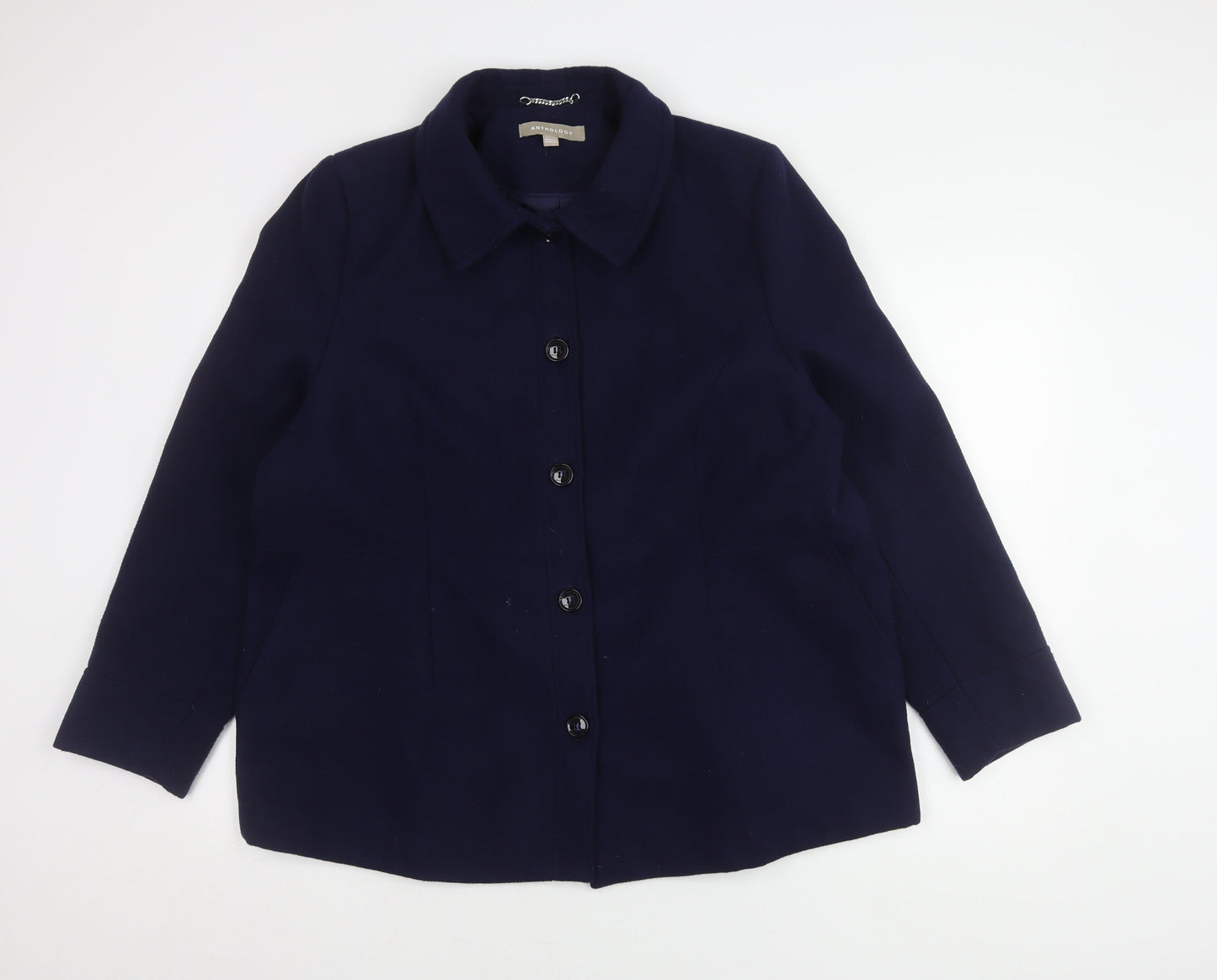 Womens UK Size 20 Anthology Blue Basic Jacket