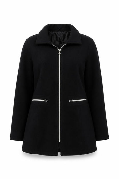 Womens UK Size 10 La Redoute Black Full Zip