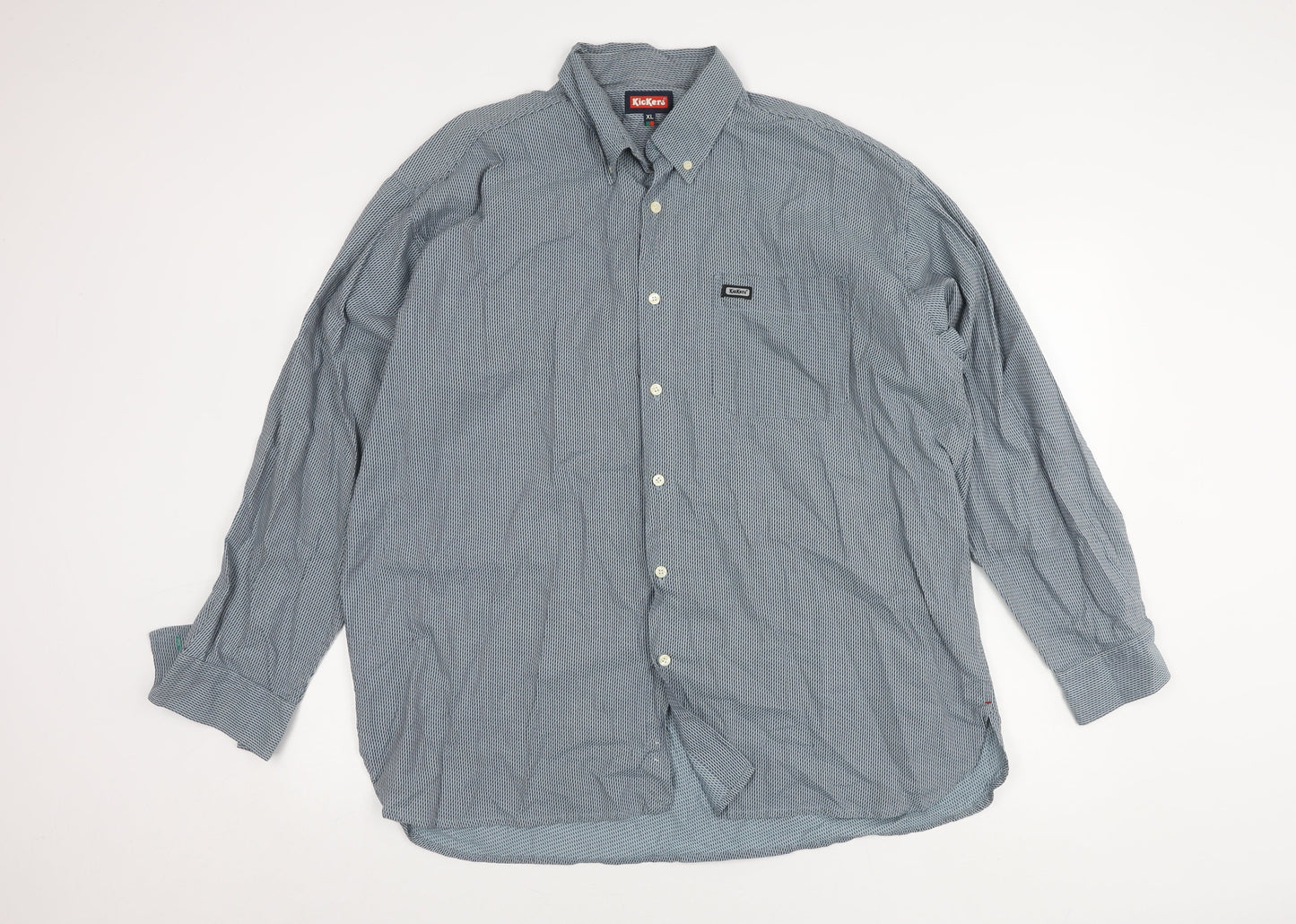 Kickers Men's XL Blue Button-Up Shirt