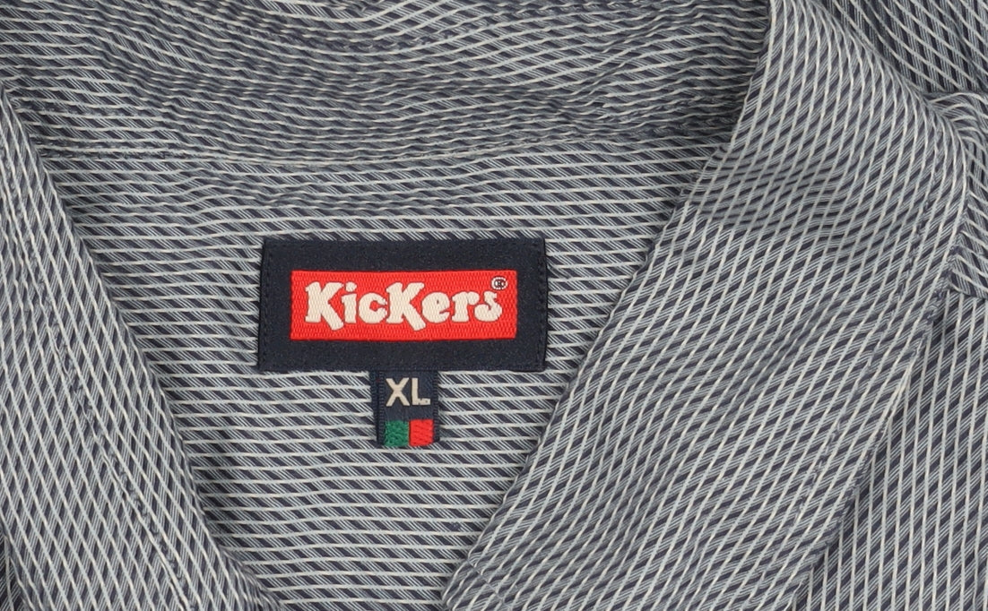 Kickers Men's XL Blue Button-Up Shirt