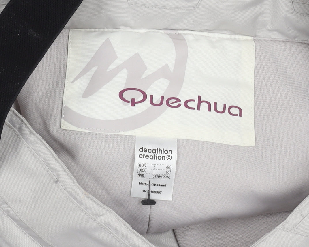 Quechua Men's Grey XL Snow Pants, Insulated, Adjustable Waist