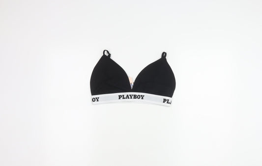 Front view of Missguided Women's Black Bralette, size 14, Non-Wired