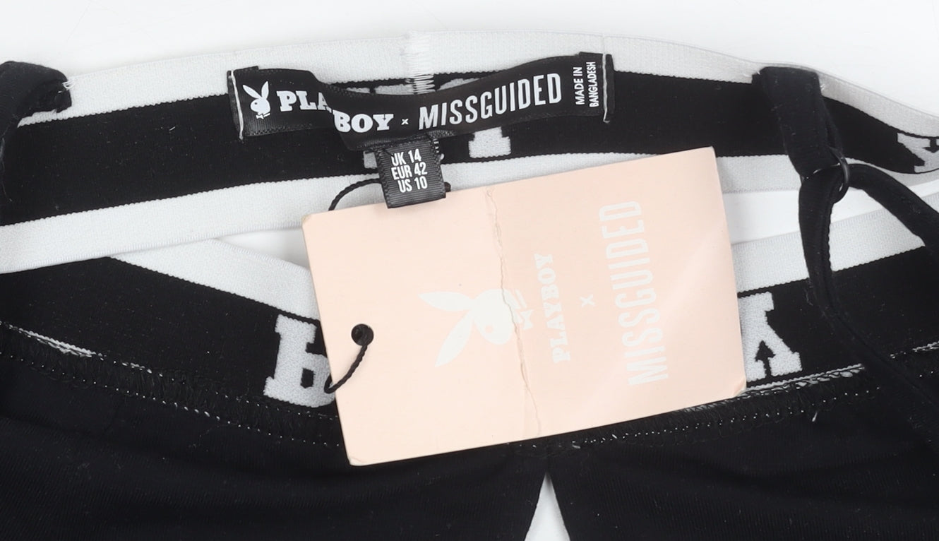 Missguided Women's Black Bralette, Size 14, Non-Wired