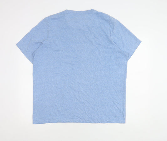 Soulcal & Co Men's Blue Graphic T-Shirt, 2XL Crew Neck