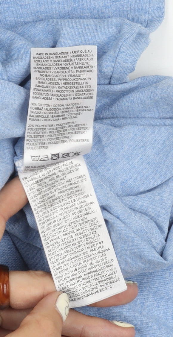 Soulcal & Co Men's Blue Graphic T-Shirt, 2XL Crew Neck