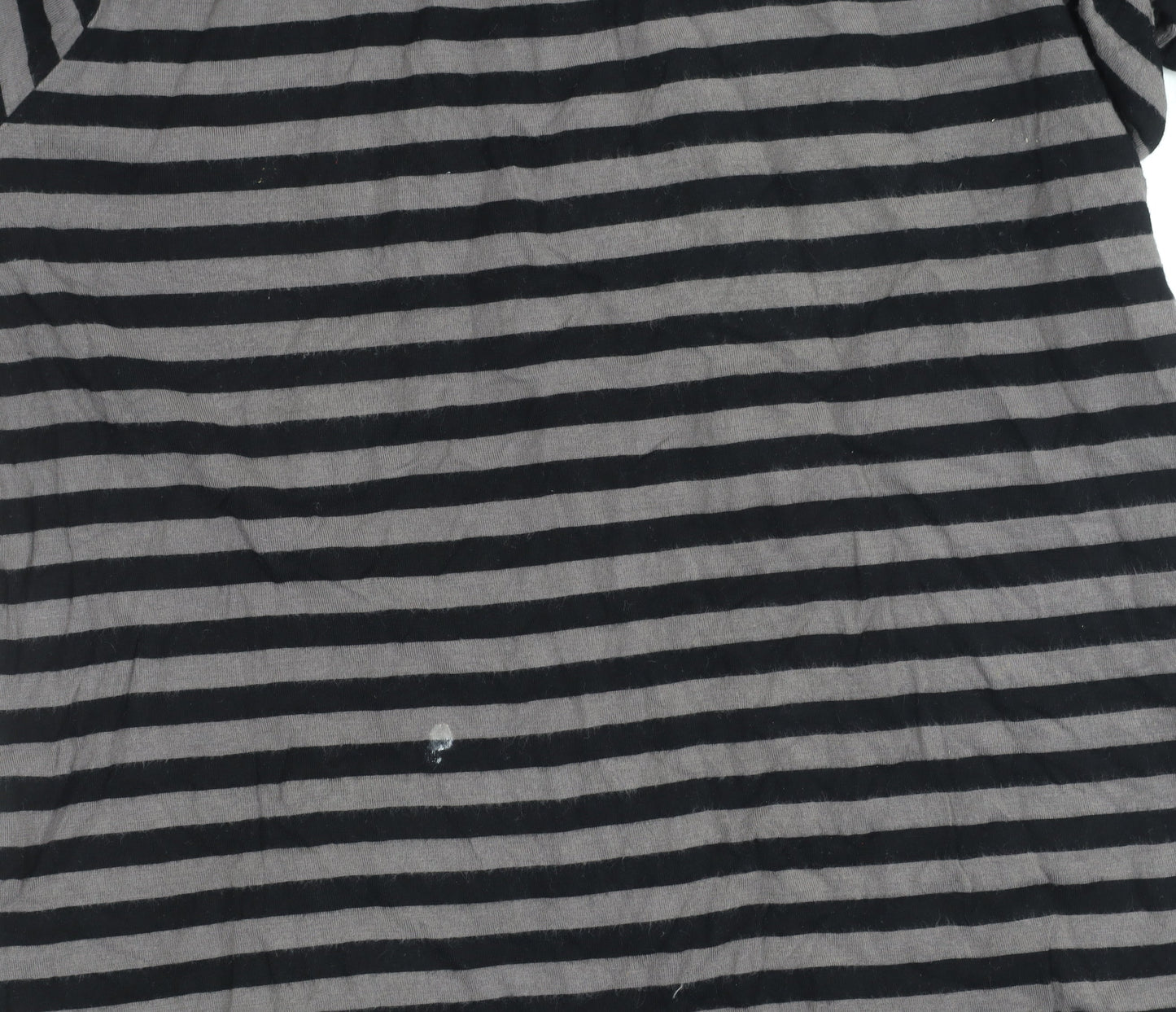 New Look Women's Black Striped High Neck T-Shirt Size 16