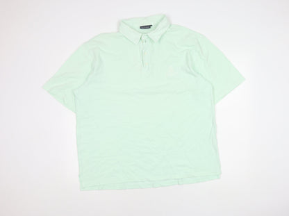 Indigo Men's Green Polo Shirt L Size Short Sleeve Casual