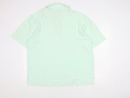 Indigo Men's Green Polo Shirt L Size Short Sleeve Casual