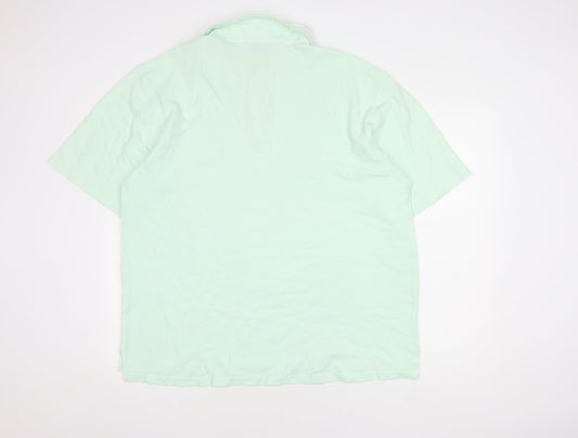 Indigo Men's Green Polo Shirt L Size Short Sleeve Casual