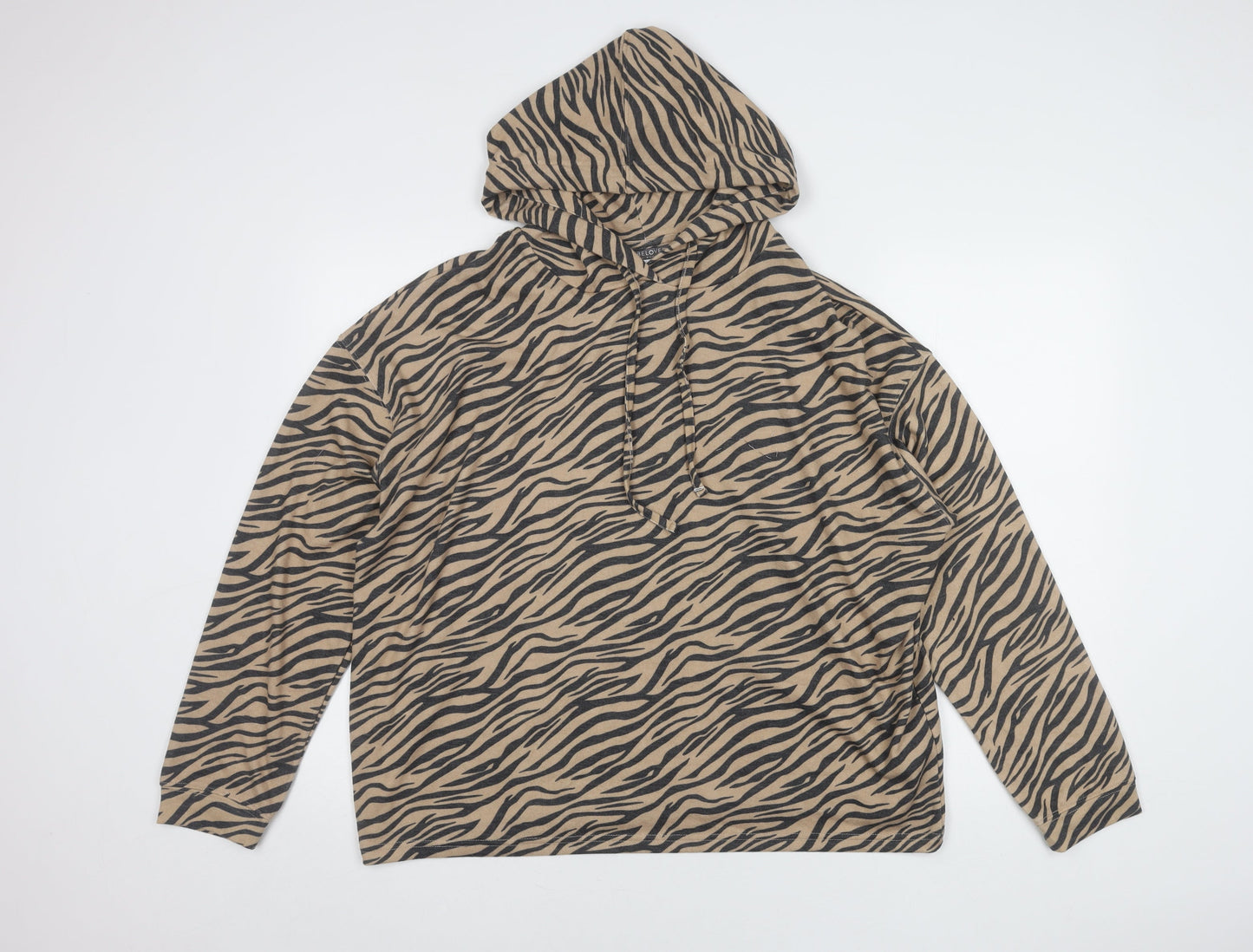Beloved Women's Beige 2XL Animal Print Pullover Hoodie