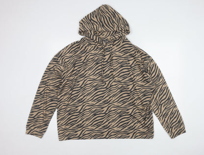 Beloved Women's Beige 2XL Animal Print Pullover Hoodie
