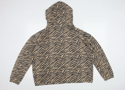 Beloved Women's Beige 2XL Animal Print Pullover Hoodie