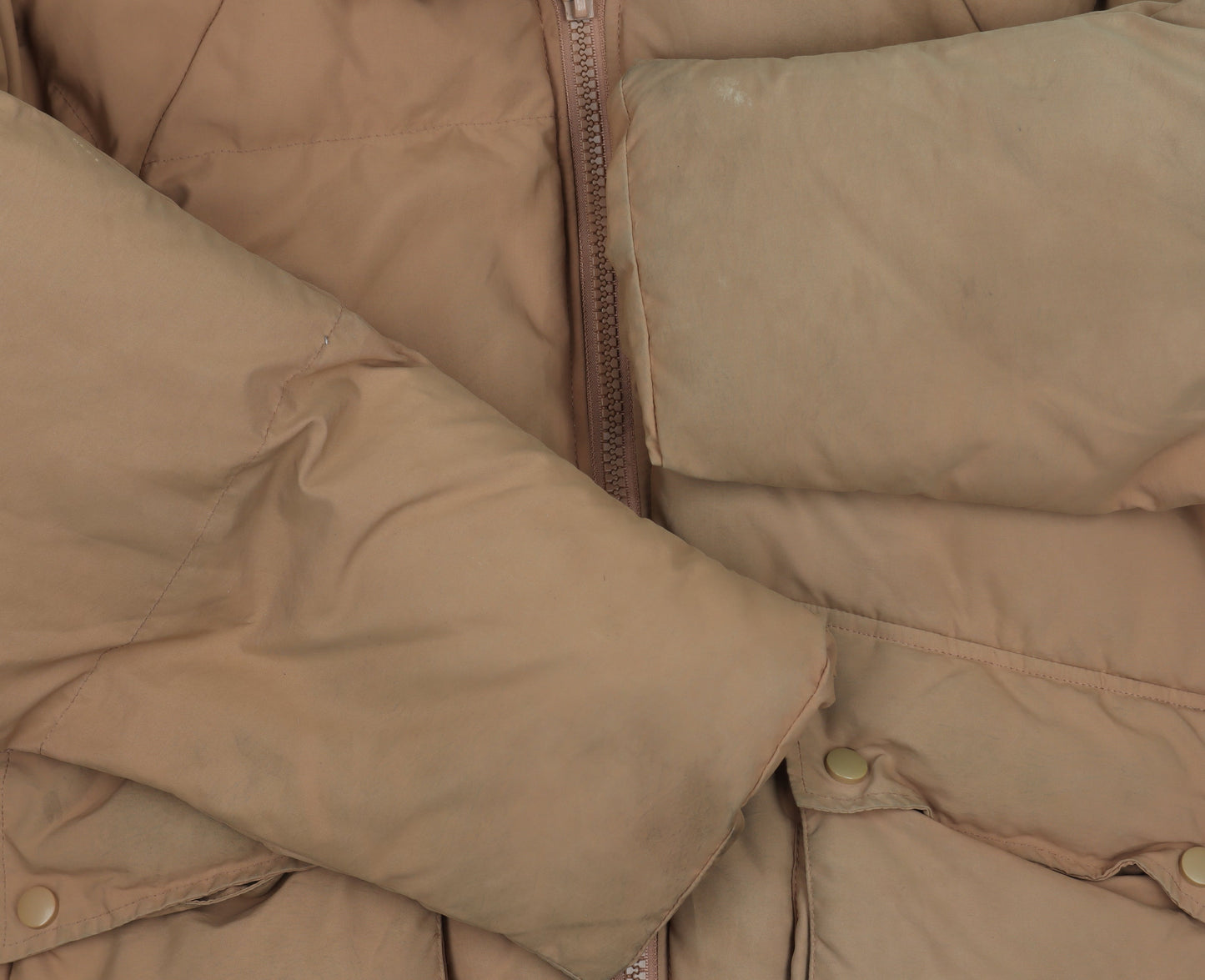 Womens UK Size 10 Missguided Beige Puffer Jacket