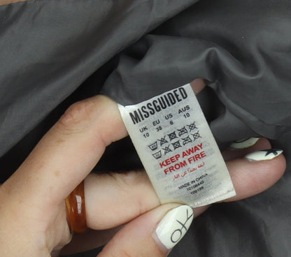 Womens UK Size 10 Missguided Beige Puffer Jacket