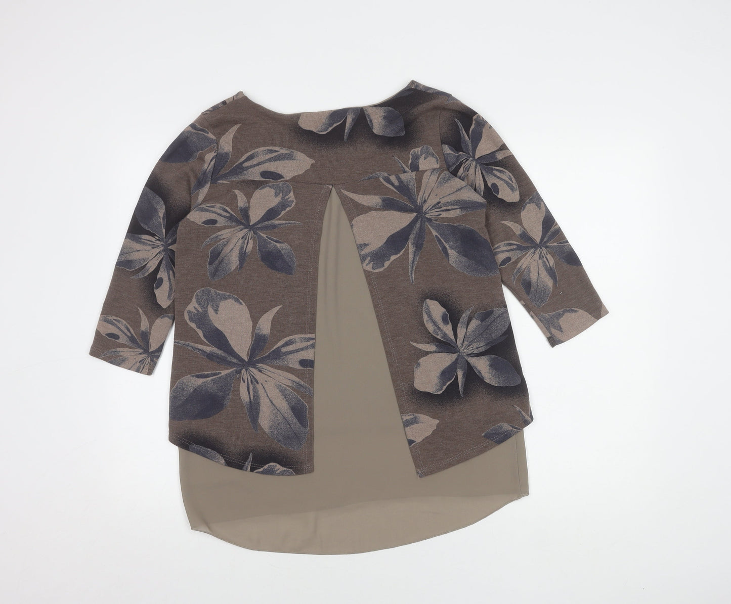 Womens UK Size S Luca Vanucci Brown Tunic Blouse