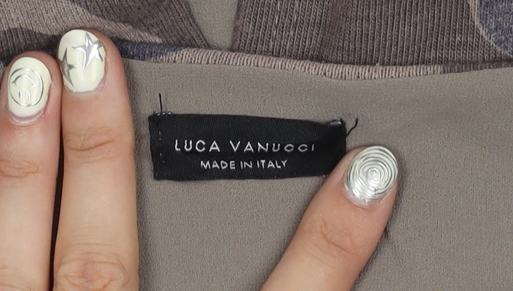 Womens UK Size S Luca Vanucci Brown Tunic Blouse