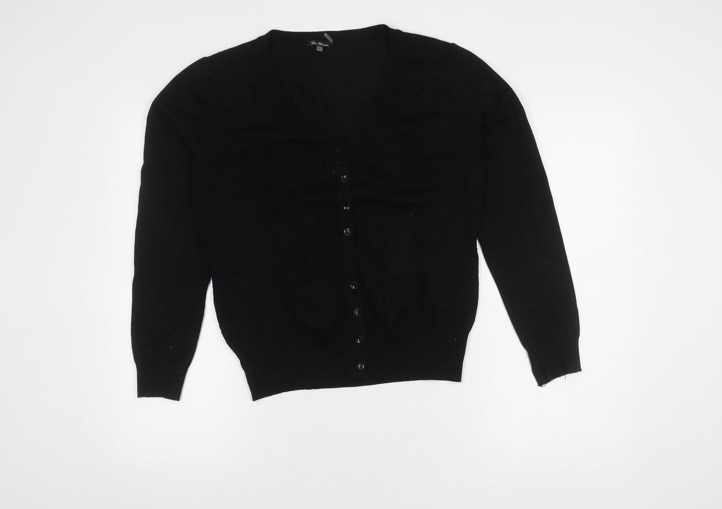 Vila Milano Women's Black Cardigan L V-Neck Casual