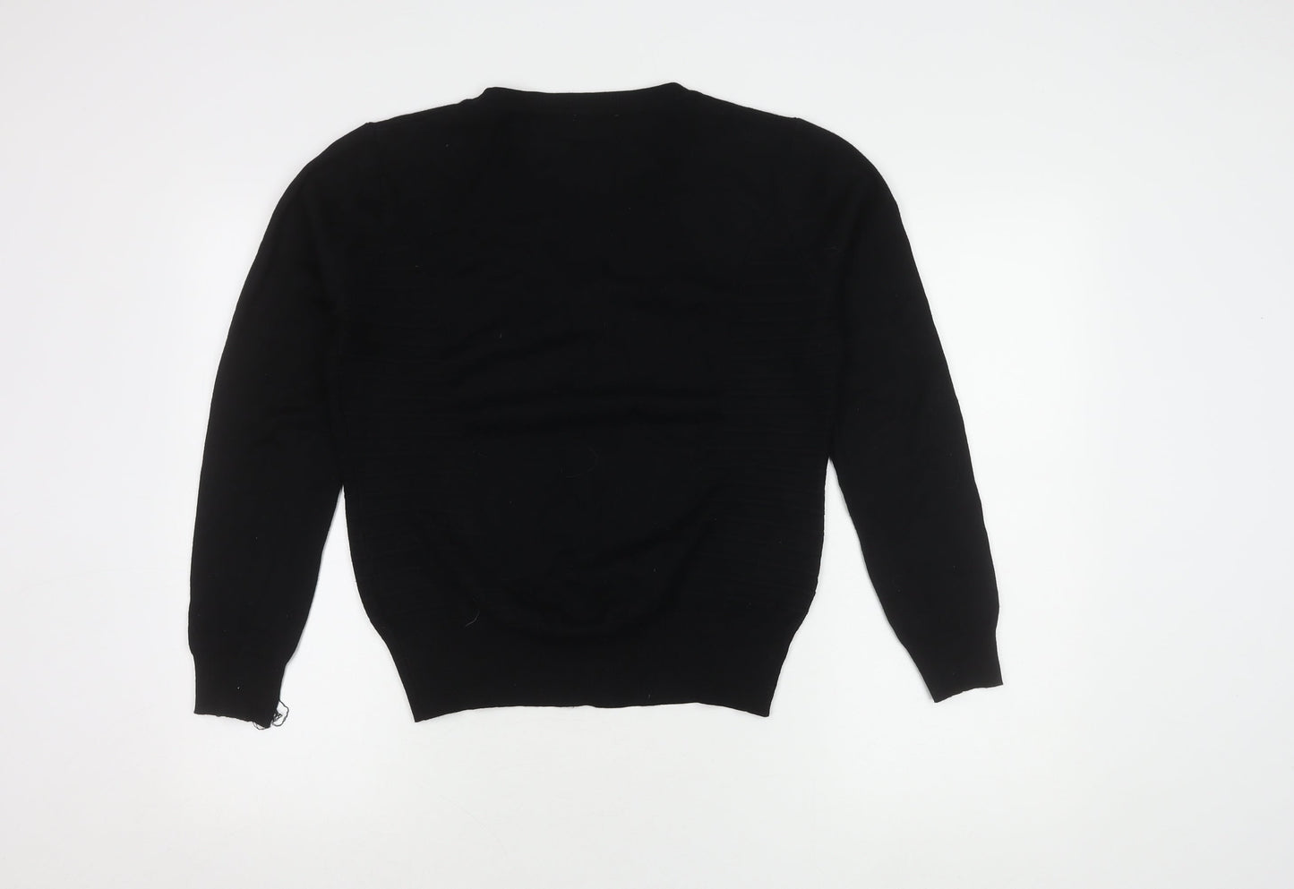 Vila Milano Women's Black Cardigan L V-Neck Casual