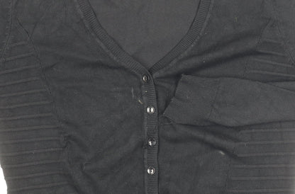 Vila Milano Women's Black Cardigan L V-Neck Casual
