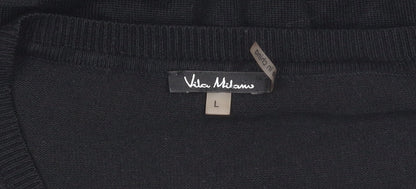 Vila Milano Women's Black Cardigan L V-Neck Casual