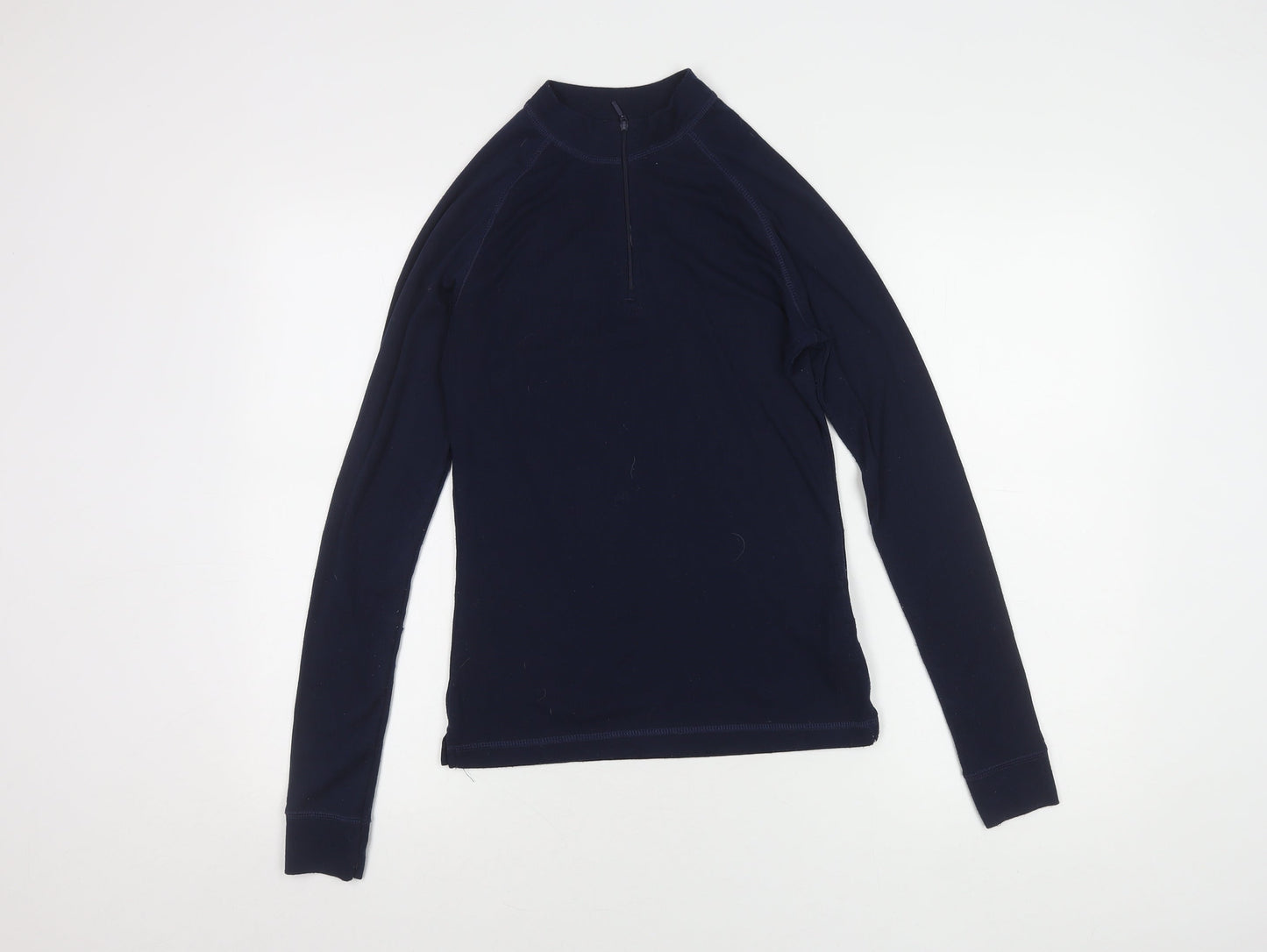 Womens UK Size 10 Mountain Warehouse Blue Henley Sweatshirt