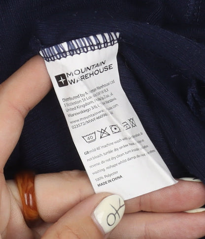 Womens UK Size 10 Mountain Warehouse Blue Henley Sweatshirt