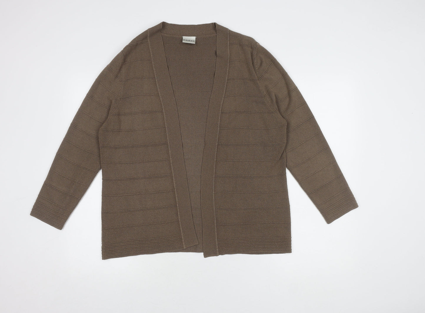 Eastex Women's Brown Open Front Cardigan Size 12
