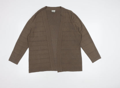 Eastex Women's Brown Open Front Cardigan Size 12
