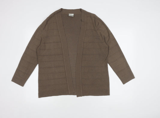 Eastex Women's Brown Open Front Cardigan Size 12