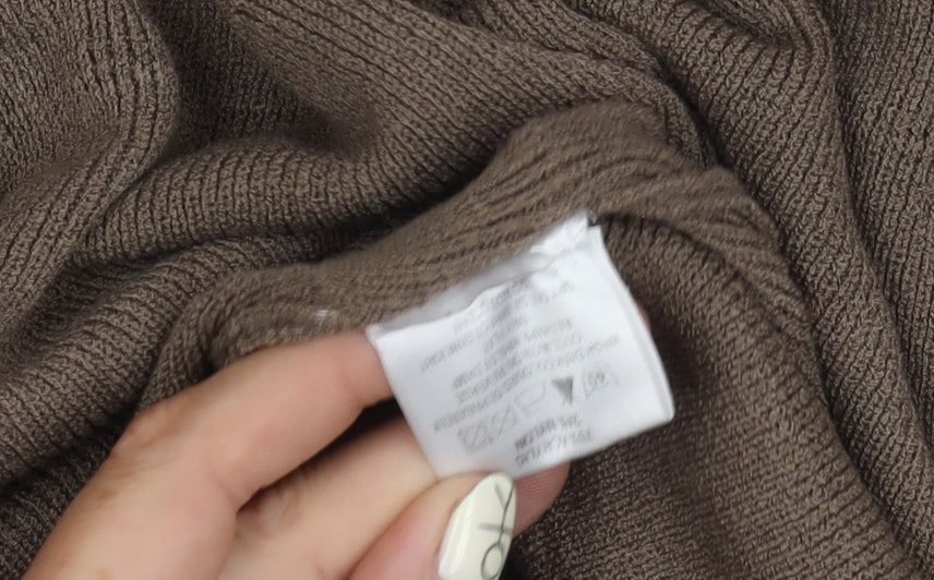 Eastex Women's Brown Open Front Cardigan Size 12