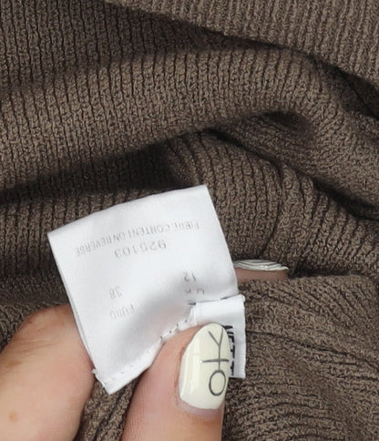 Eastex Women's Brown Open Front Cardigan Size 12