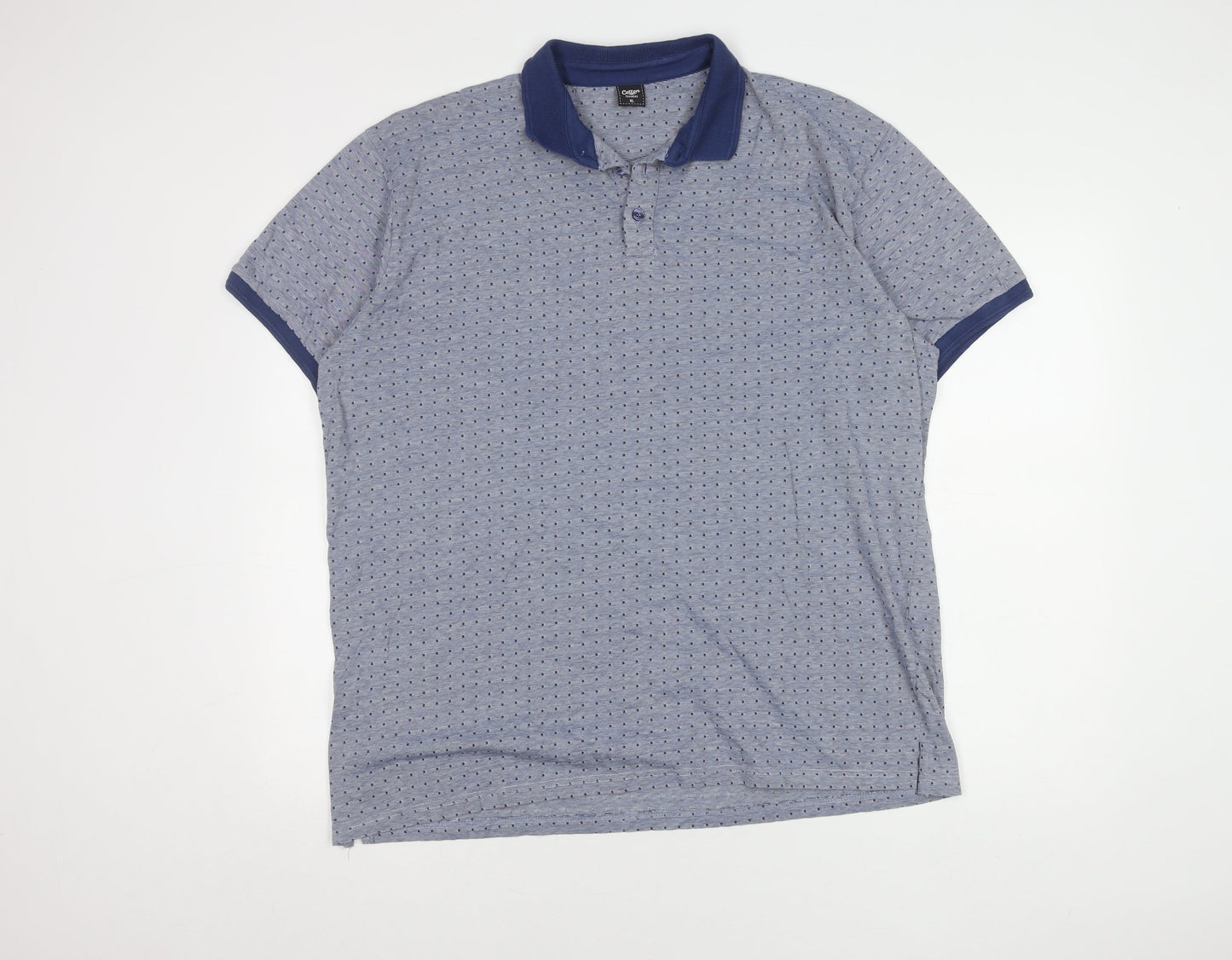 Cotton Traders Men's XL Blue Polo Short Sleeve Casual