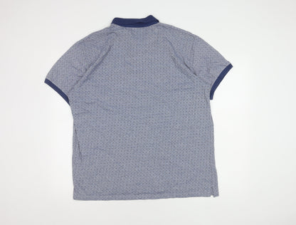 Cotton Traders Men's XL Blue Polo Short Sleeve Casual