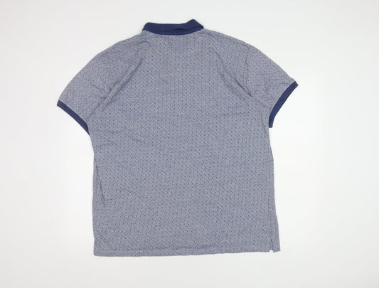 Cotton Traders Men's XL Blue Polo Short Sleeve Casual